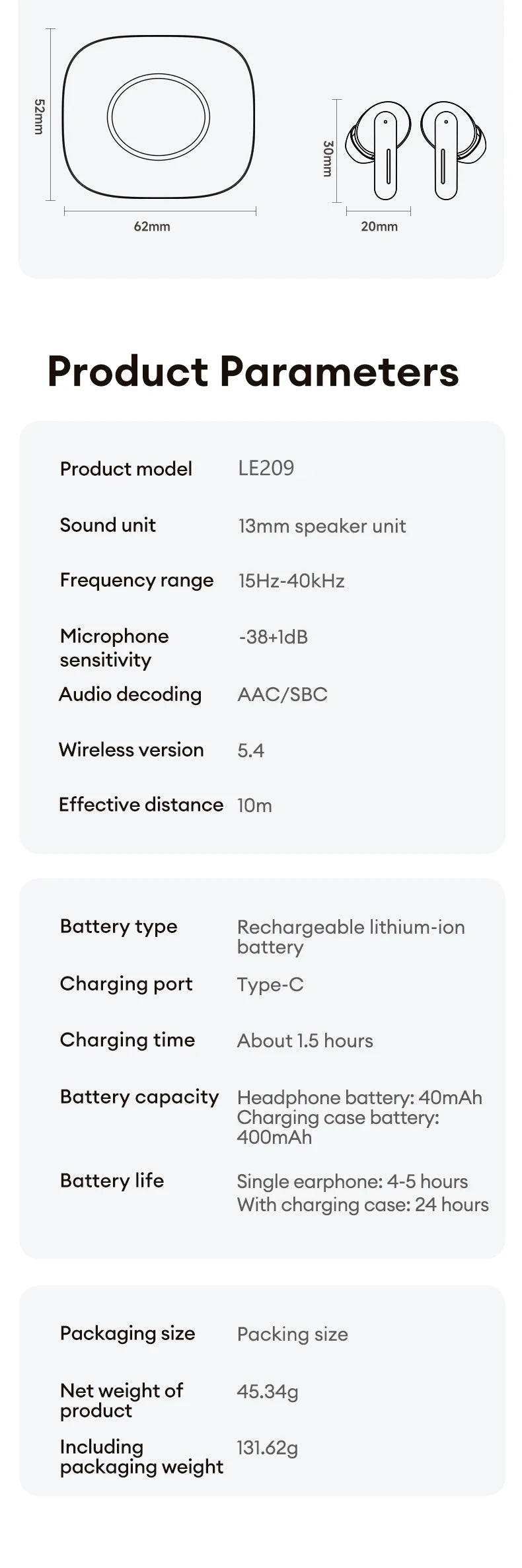 Casque Bluetooth sans fil ANC — réduction de bruit, HiFi, 30H d'autonomie, jeu