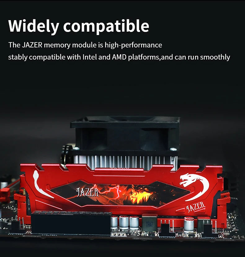 Barrette RAM DDR4 JAZER 8 Go / 16 Go 3200 MHz — Mémoire PC Bureau