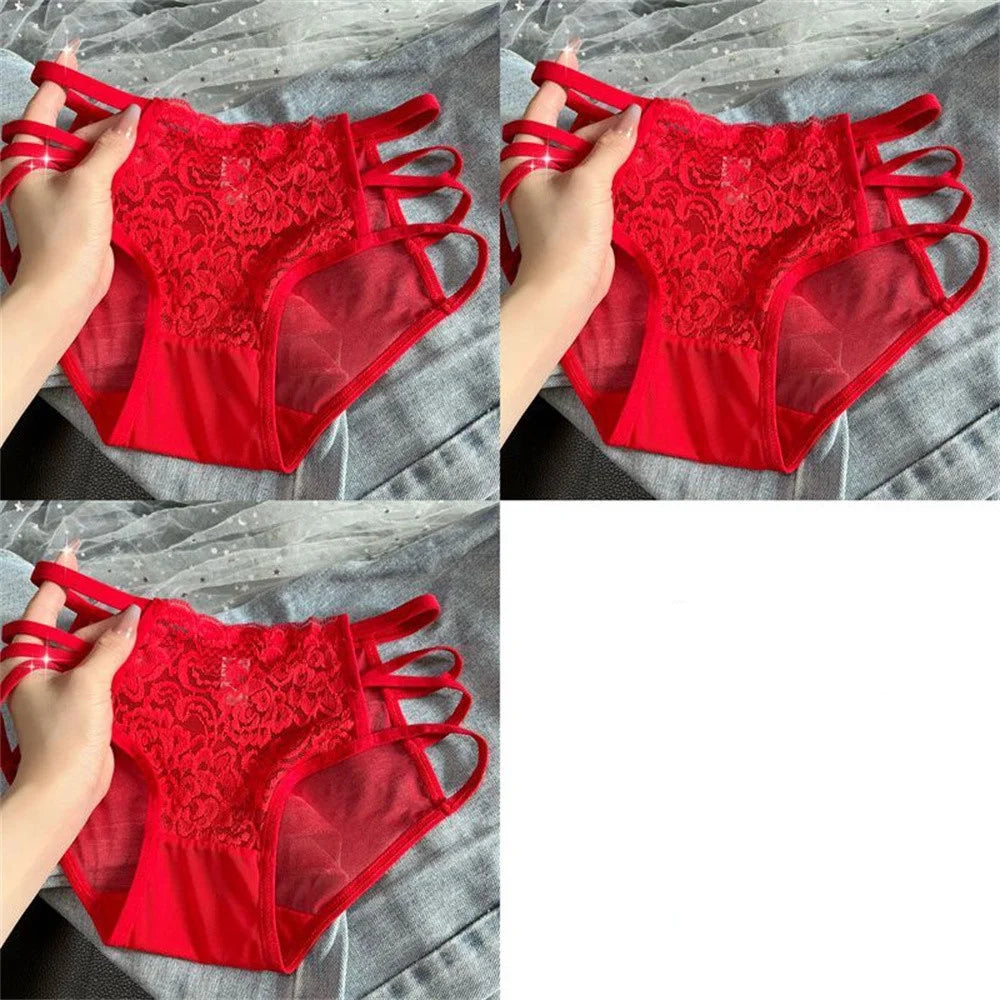Culottes en Dentelle Femme — Lot de 3 Pièces Lingerie