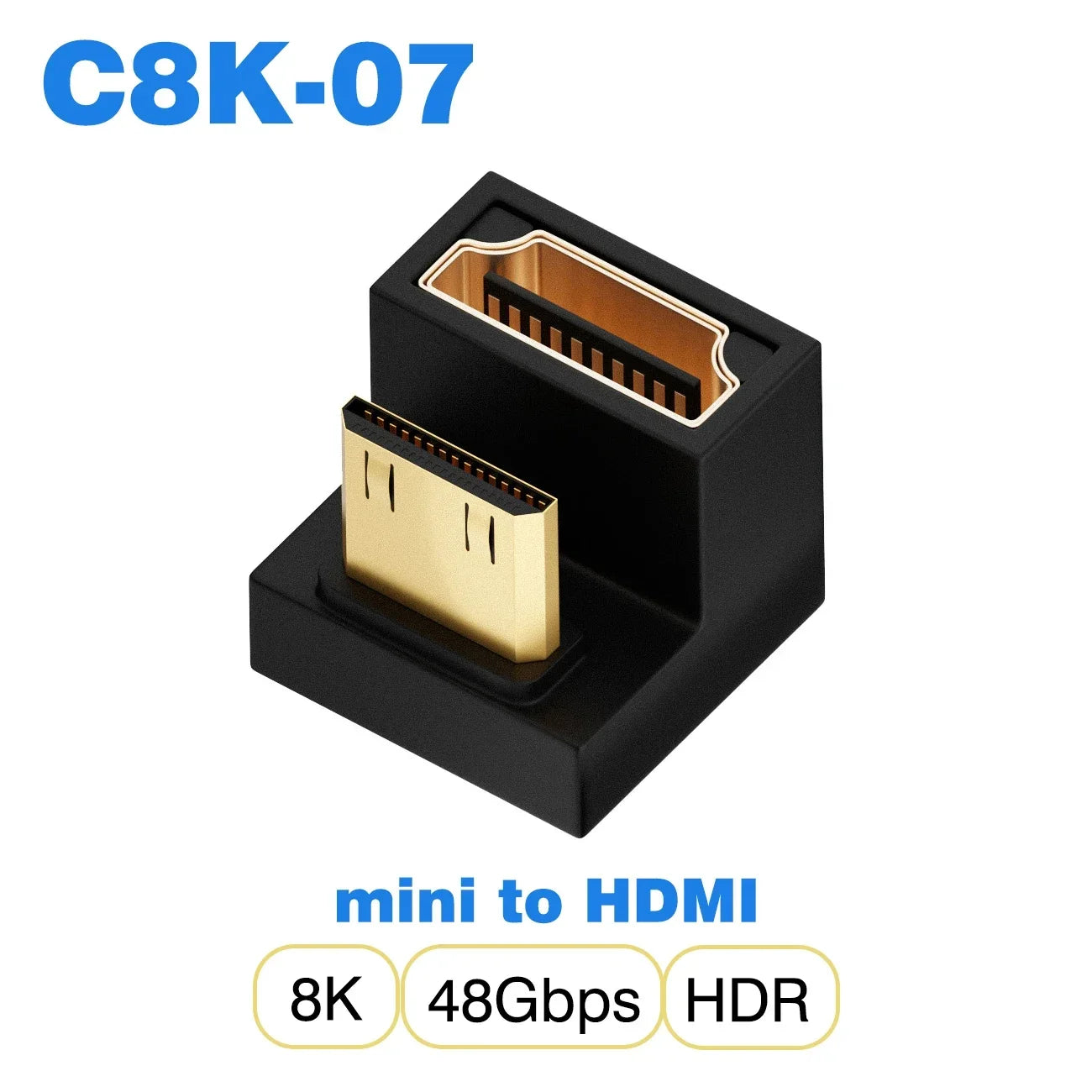 Mini/Micro HDMI to HDMI 2.1 48Gbps 8K60HZ 4K120HZ Converter for Projector HDTV PS4 PS5 Laptop