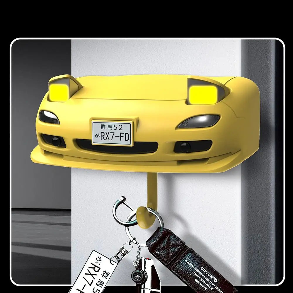 Porte-clés phare ouvert de voiture, lumière initiale, support mural, crochets pour clés, porte-clés d'entrée pratique, cintres pour clés