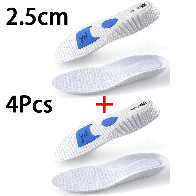 Plantillas elevadoras de altura, plantillas deportivas amortiguadoras para hombres y mujeres, almohadillas cómodas y transpirables para zapatos, 2 unidades/4 unidades