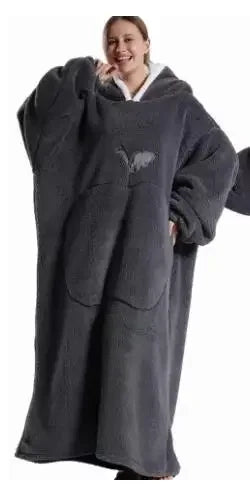 Men's and Women's Extra Long Lace-Up Hooded, Long Sleeved, Untied, Wearable