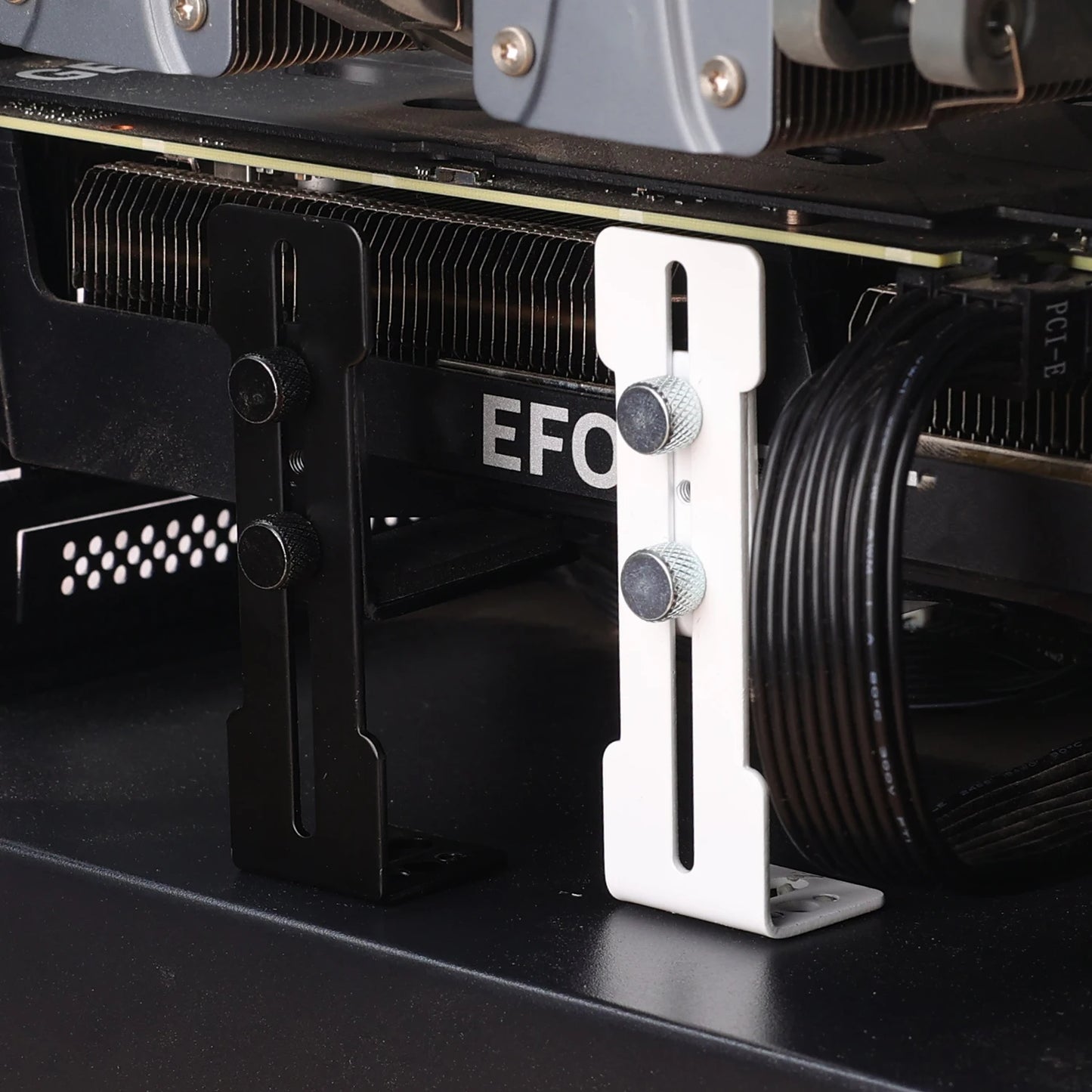 Support de carte graphique réglable, support de carte vidéo réglable, support GPU pour boîtier PC de bureau ITX/ATX, accessoire pour éviter l'affaissement