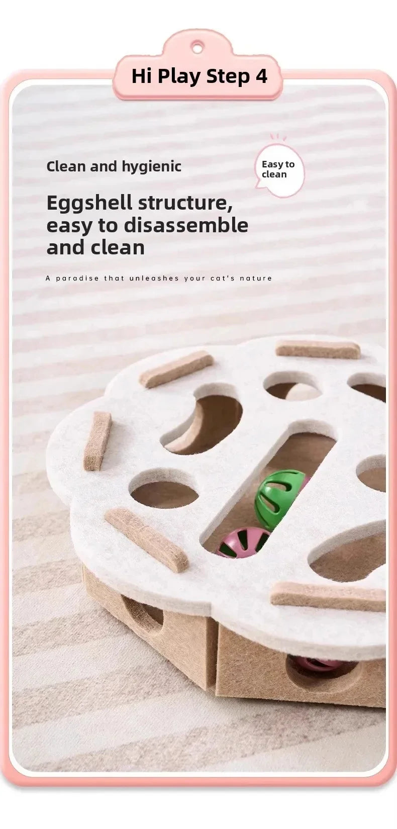 Jouet de Puzzle en feutre pour chat, boîte de Puzzle, jouet d'exercice avec balle, sport d'intérieur, divertissement, chasse, jouets pour chats d'intérieur