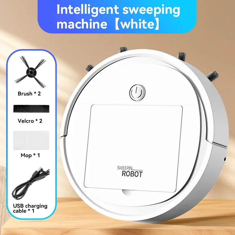Nouveau robot aspirateur intelligent 3-en-1 2026, puissance d'aspiration 4000 Pa, machine de nettoyage domestique entièrement automatique, charge USB, aspirateur intelligent