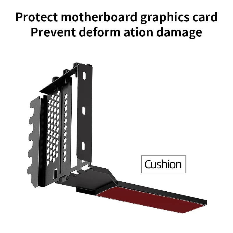 Teucer support de montage GPU Vertical support de carte graphique PC PCI-E 3.0/4.0x16 Anti-interférence Flexible 90 °   Câble d'extension