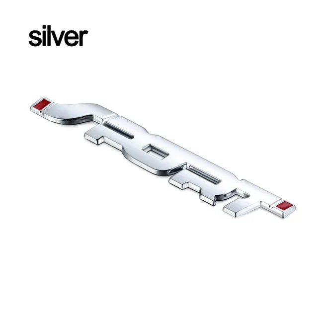 1 pièces accessoires de voiture autocollant style métal 3D Chrome noir coffre de voiture course Sport mot lettre Logo emblème Badge autocollant