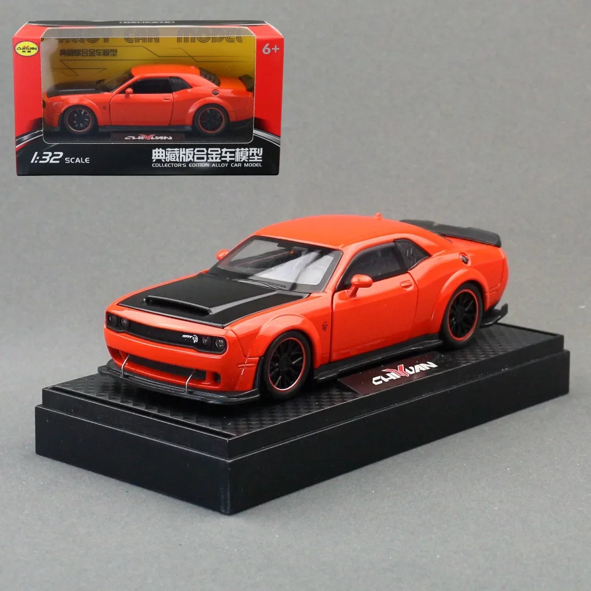 Modèle de muscle car américain 1:32 avec son et lumière — rétrofriction, collection miniature, cadeau garçon