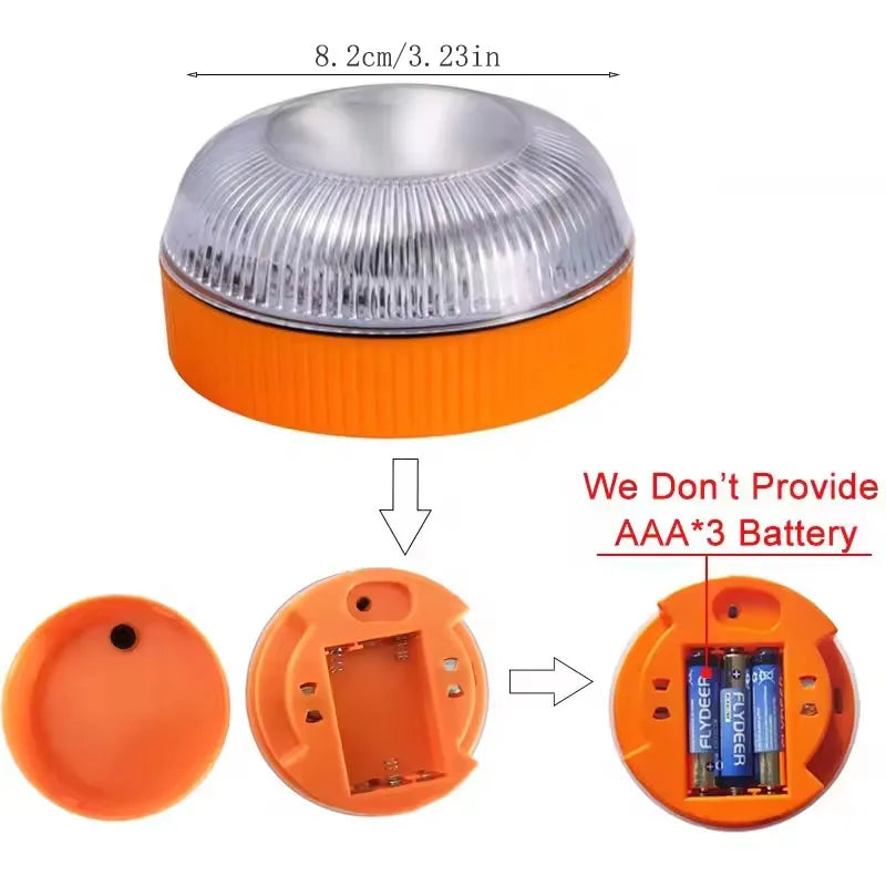 Lumière d'urgence LED pour voiture, clignotant, stroboscope à Induction magnétique, avertissement Portable, accessoire de sécurité pour accidents routiers, 1/2/3/4 pièces