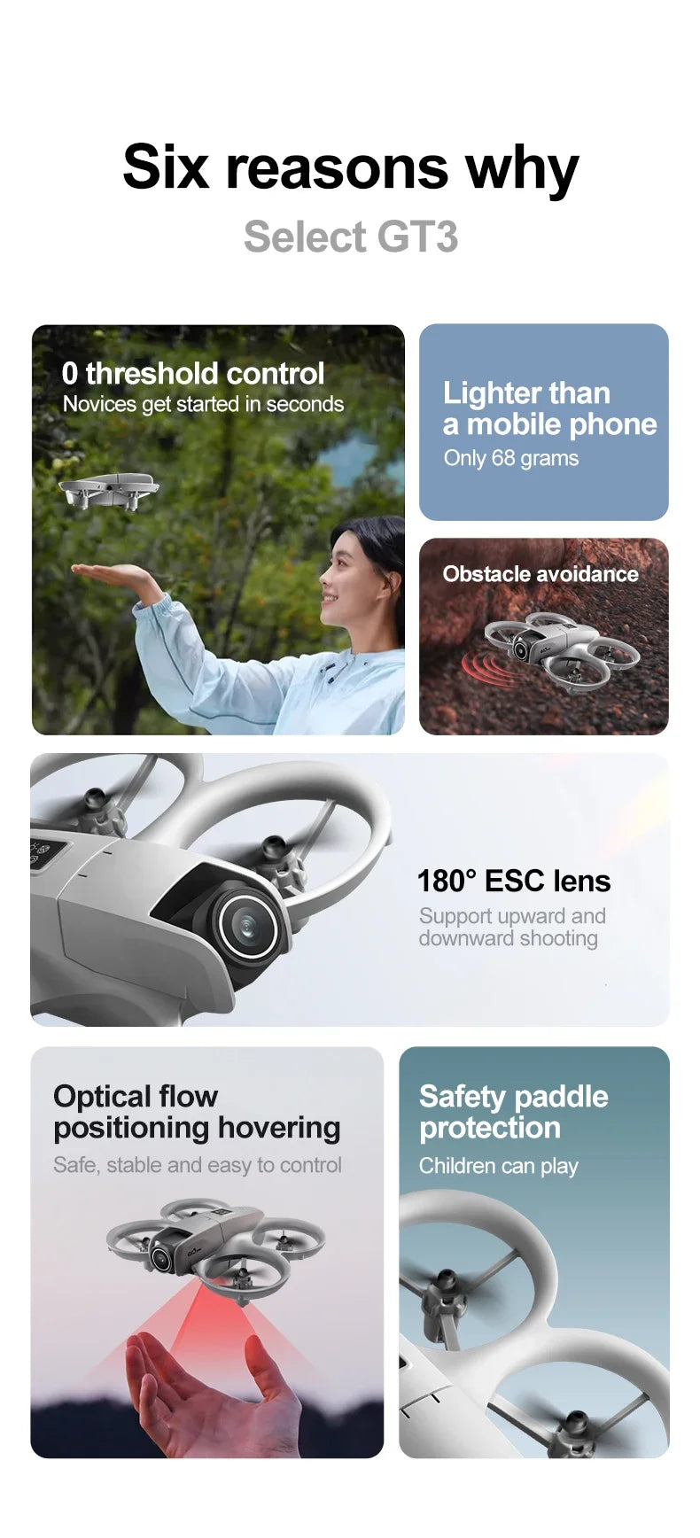 Drone 8K HD — grand écran, flux optique, moteur brushless, évitement intelligent d'obstacles, UAV
