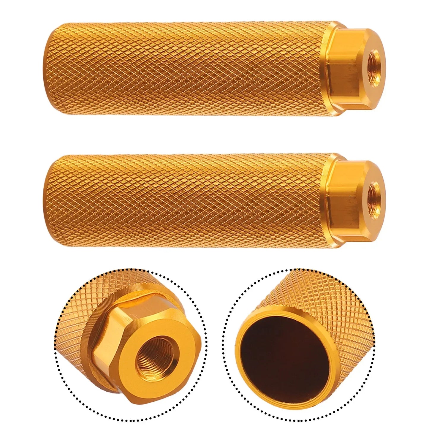Pied de plomb antidérapant en alliage d'aluminium pour vélo BMX, chevilles de vélo adaptées aux essieux de 3 et 8 pouces, 1 paire