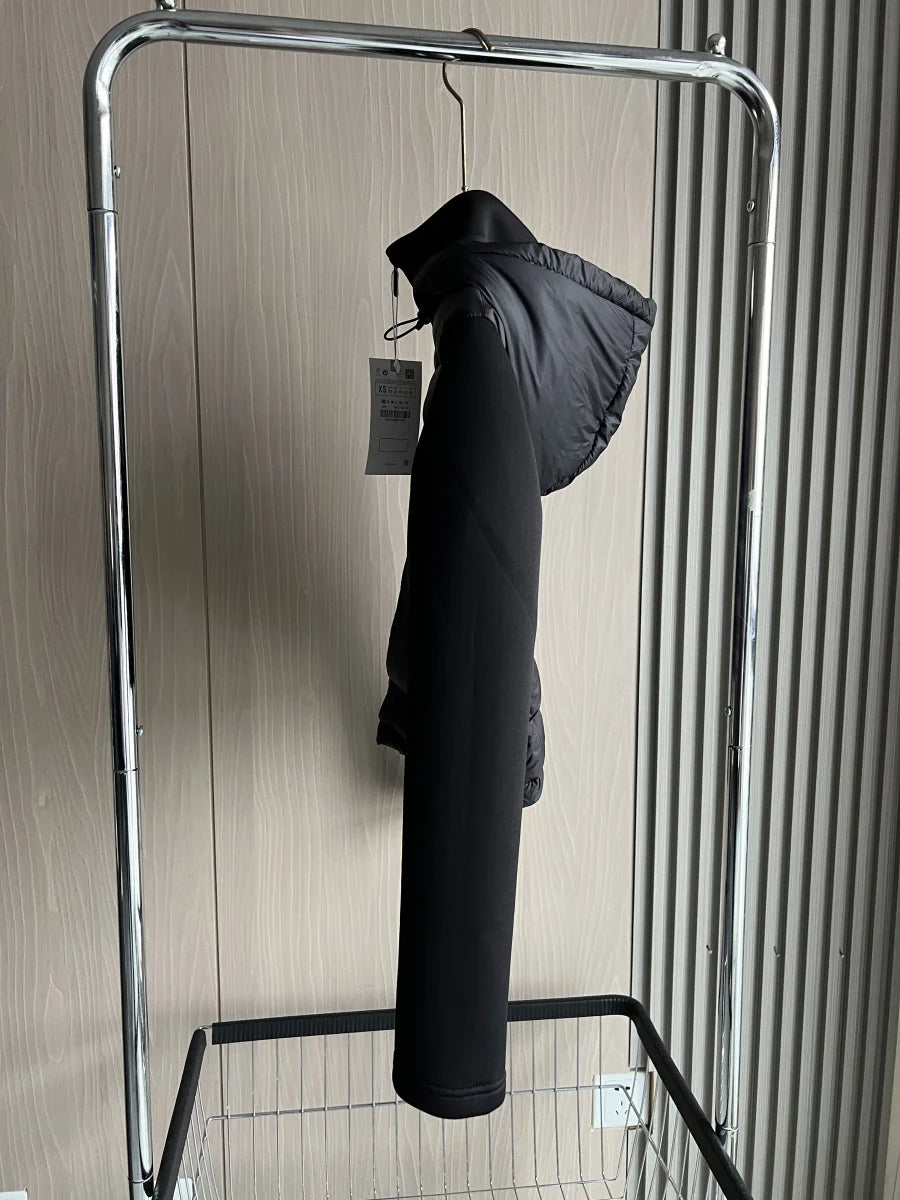 2025 hiver nouveauté doudoune chaude légère pour femme avec manches longues et manteau de sport à capuche avec fermeture éclair 4391742
