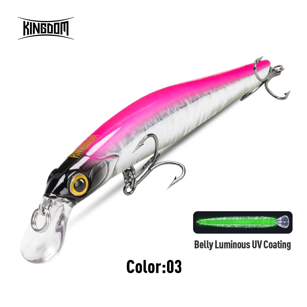 Kingdom Kingart coulant méné leurres de pêche 6g 9g 14g 18.6g Jerkbaits   Wobblers d'action réaliste, appâts durs silencieux, bar de mer