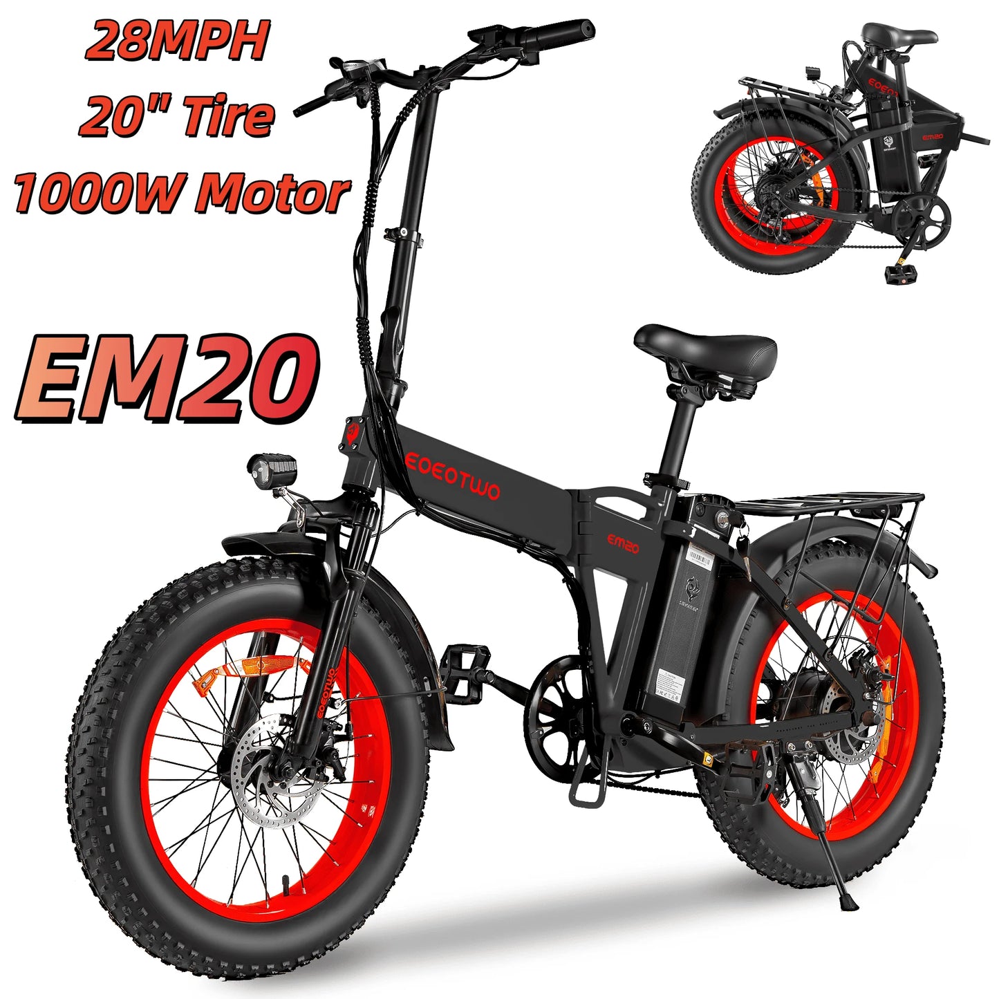 Vélo Électrique Adultes 1500W — Pneus Larges 26 Pouces 34 mph 60 Miles UL2849