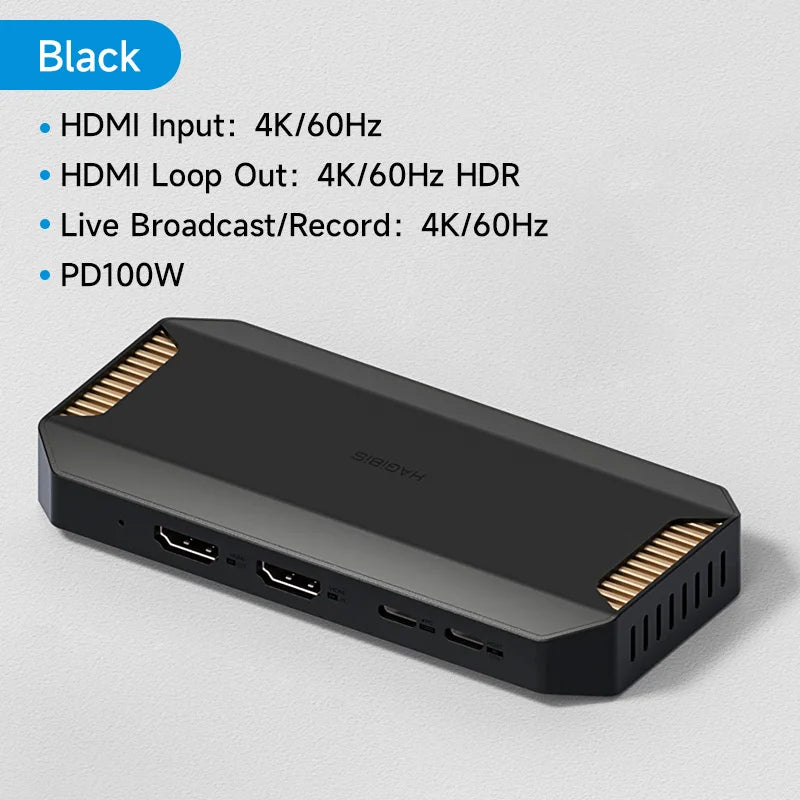 Carte de capture vidéo 4K Hagibis pour le streaming et le gaming, prise en charge VRR RGB HDR, transmission directe pour Switch2 Xbox PS5/4, diffusion en direct de la caméra