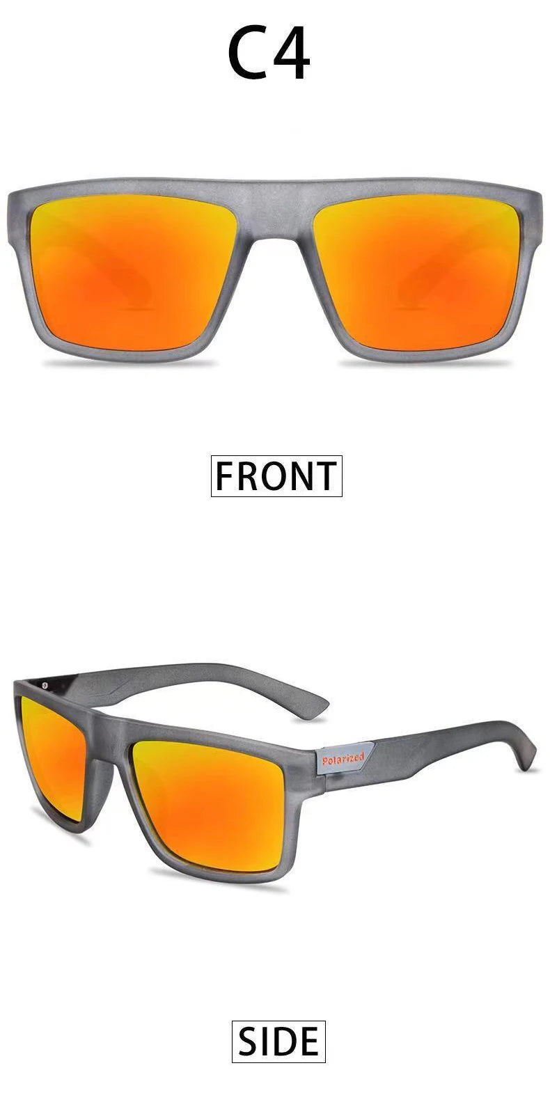 Lunettes de soleil polarisées pour hommes — carrées, vintage, conduite, escalade, sport, cadeau Noël