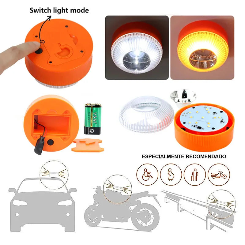 Lumière de secours Led V16 pour voiture, lumière clignotante d'explosion, stroboscope à Induction magnétique, voyant d'avertissement clignotant, accessoire de sécurité