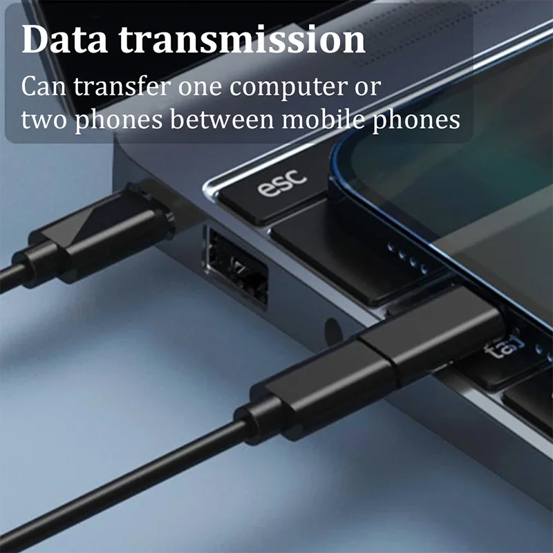 Kit de cable adaptador de carga multi USB Tipo C a C de 60W, juego de conversión de iluminación USB A y Tipo C a Micro, Tipo C, iluminación
