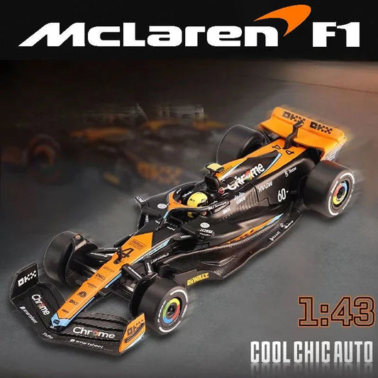 1/43 McLaren F1 MCL60 Racing Car Model Display Box Kids Toy Collectible Car Boy Friend Gift Home Decor Miniature Car