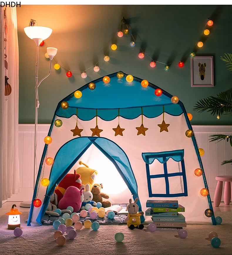 Kids tent indoor and outdoor games garden Tipi princess castle folding Cubby toys tents Children room house teepee Playhouse