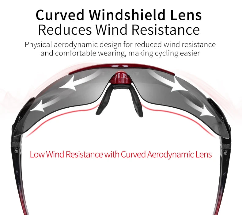 Lunettes de soleil sport cyclisme polarisées — route, VTT, équitation, protection, 5 lentilles