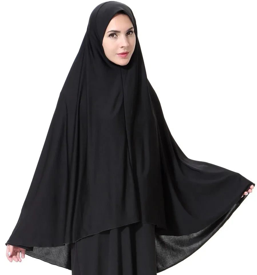 Femmes Khimar instantané Hijab modeste musulman islamique Ramadan doux léger Jersey Hijab longue écharpe Amira prière Abaya Jilbab