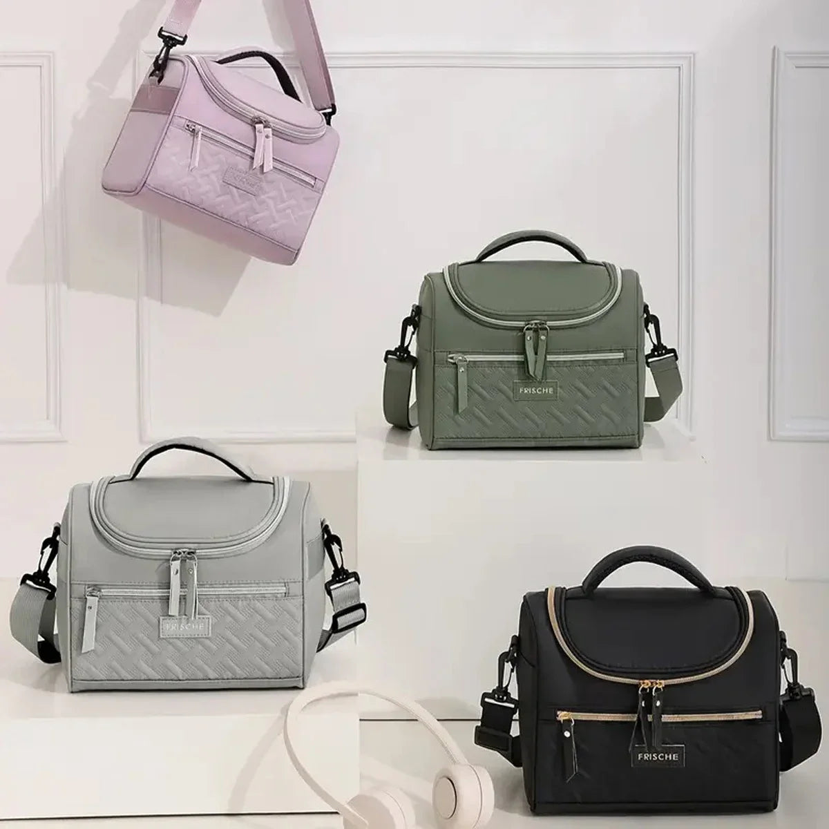 Sac à déjeuner Portable, boîte thermique alimentaire, Durable, étanche, refroidisseur de bureau, boîte à déjeuner avec bandoulière, sac de pique-nique pour Couples unisexe