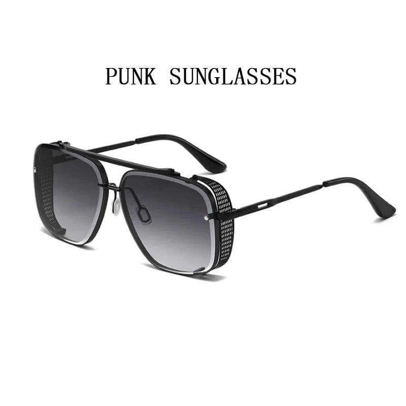 Lunettes de soleil Steampunk vintage pour hommes — punk, surdimensionné, femmes, rétro, carré