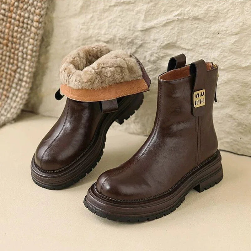 Bottes de Neige Femme Fourrées Polaire Antidérapantes — Chaleur & Confort Hiver
