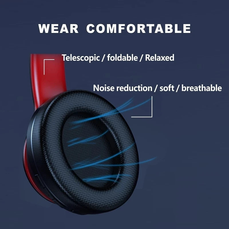 Lenovo HD200 Bluetooth On-Ear Foldable Wireless Computer Headphones Noise Cancellation HIFI Stereo Gaming Headset