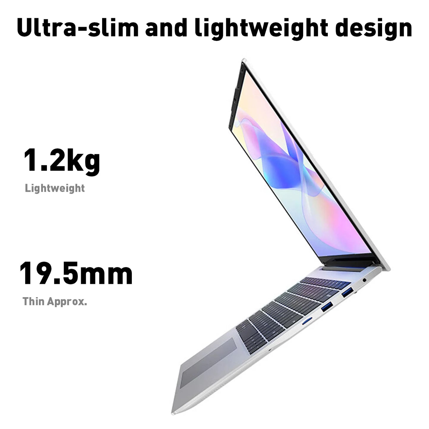 Ordinateur portable ultra-mince 14,1 pouces Windows 11 — 16 Go RAM, 2 To SSD, écran 1920x1080