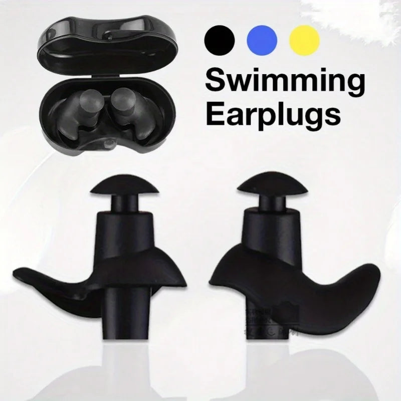 2pcs Silicone Swimming Earplugs Waterproof Reusable Diving Surfing Shower Bath Accessories