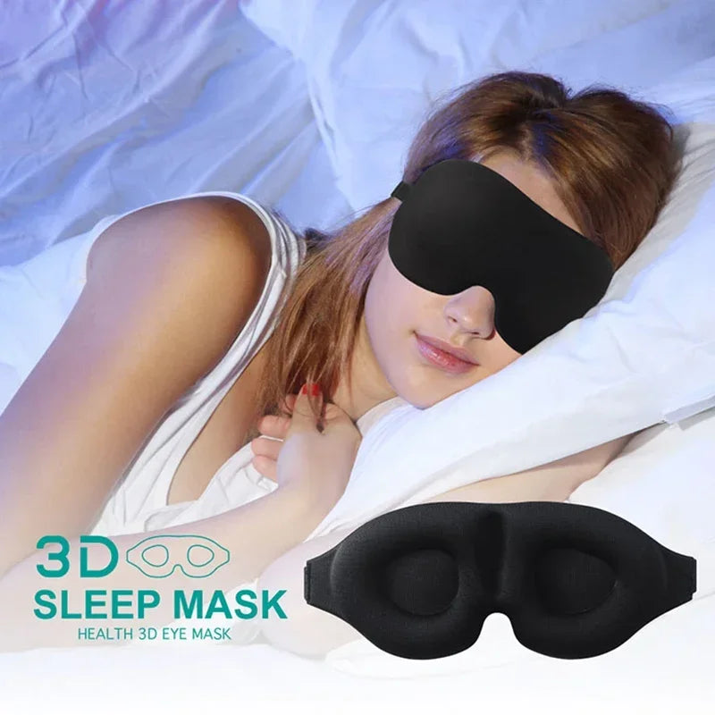 Couvre-yeux léger et confortable, masque de couchage profilé en 3D doux, ombre respirante pour hommes et femmes, aide au repos en voyage nocturne