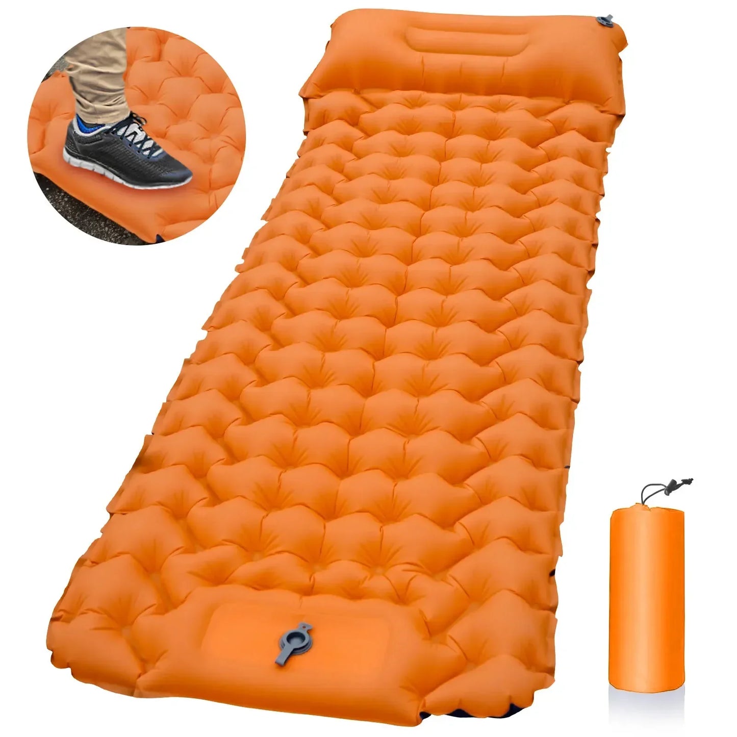 Coussin de couchage d'extérieur, matelas gonflable de Camping avec oreillers, tapis de voyage, lit pliant, coussin d'air ultraléger, randonnée Trekking