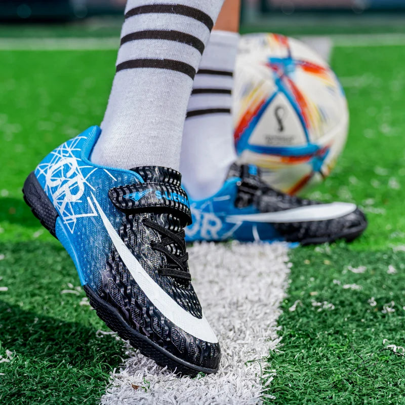 Chaussures de Football Enfant Garçon Légères — Gazon Intérieur & Extérieur