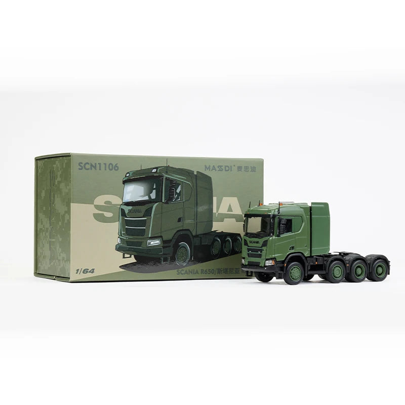 Modèle militaire 1/64 en alliage — camion de remorquage, véhicule tout-terrain, collection, cadeau de vacances