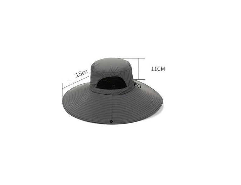 Chapeau de Soleil Pêcheur Pliable 15cm — Protection UV, Randonnée & Plage