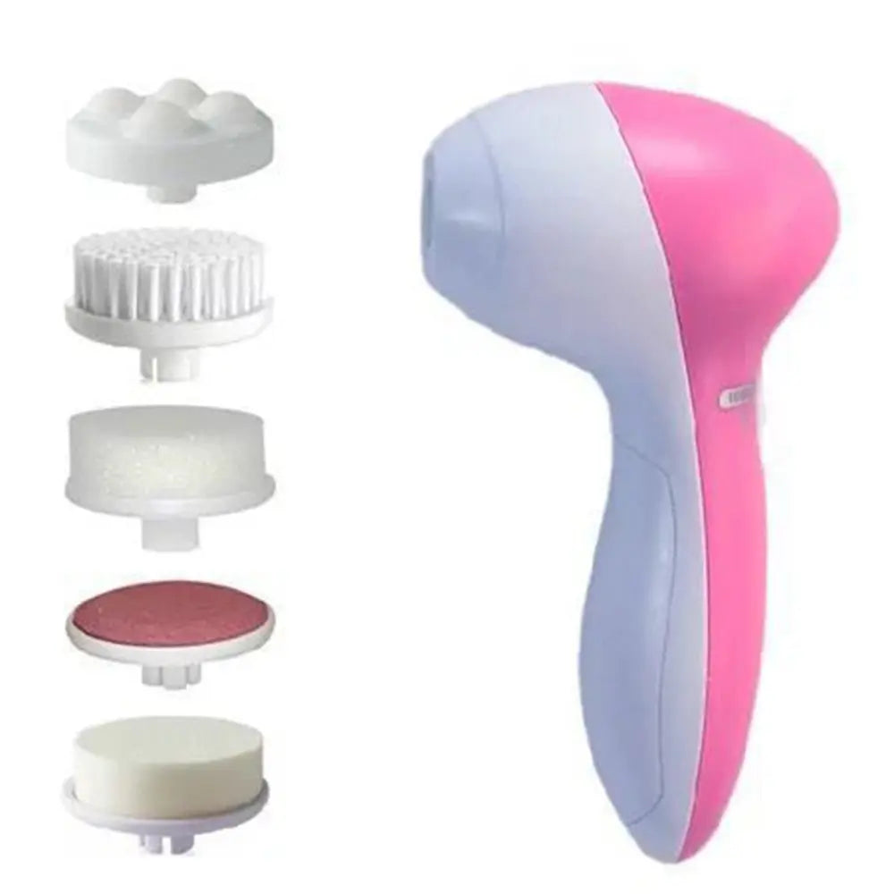 Nettoyeur Facial Électrique 5 en 1 — Brosse Nettoyage Visage Spa & Masseur
