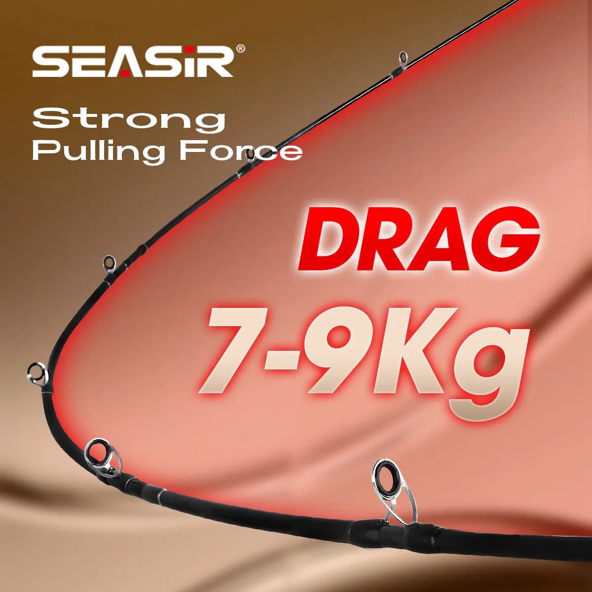 Seasir Salminus XF M/MH canne à pêche Spining & Casting FUJI O anneaux de guidage 1.83M glisser 7-9KG 4 pièces canne de voyage complète robuste