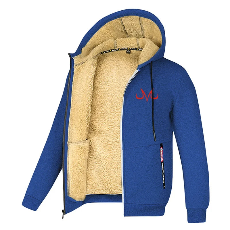 Chaquetas para hombre estampadas con forro polar sherpa, abrigos cálidos de invierno de felpa con bolsillos con cremallera, sudadera con capucha y cremallera, conjuntos para exteriores