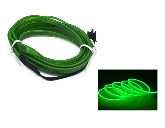 Lámpara LED decorativa para interior de coche, 1M/3M/5M, cableado EL, tira de neón para bricolaje automotriz, luz ambiental flexible, diodo de ambiente de fiesta