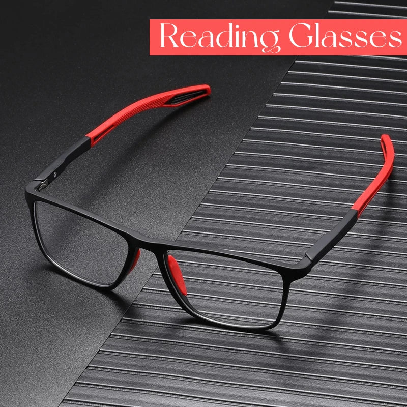 Gafas de lectura con filtro de luz azul para hombres y mujeres, ultraligeras, deportivas, para presbicia, ópticas de visión lejana, dioptrías de +0.5 a +4.0, TR90