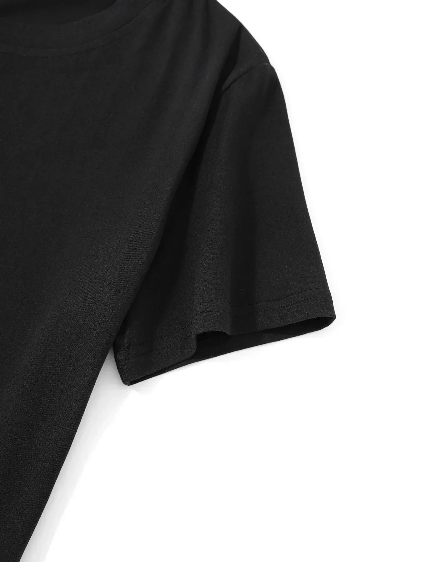T-shirt pour femme imprimé lettres — manches courtes, col rond, décontracté, été, printemps