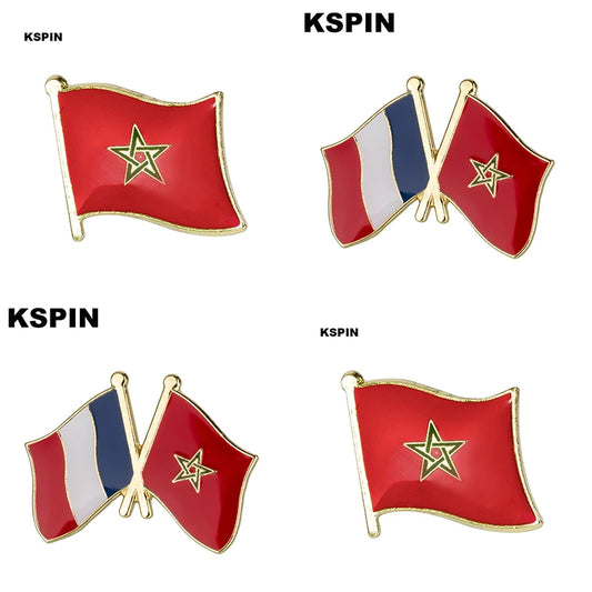 Broche de bandera marroquí, insignia de solapa, pines KS-0131