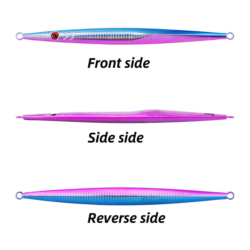 1PC Leurre de pêche à la jigging en métal, appât dur à descente rapide, 60/80/100/200/250/300G, lancer en eau salée, rivage, pour thon, bar