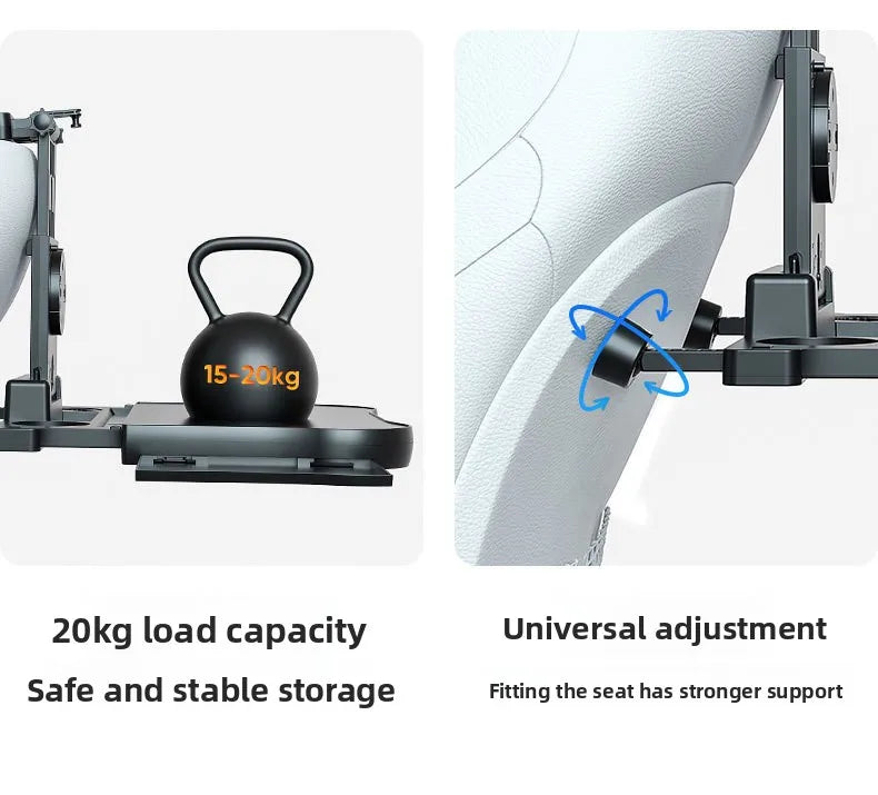 360 °   Table rotative pour plateau de voiture – Support de siège arrière en ABS, porte-ordinateur portable et porte-boissons pour les voyages sur route