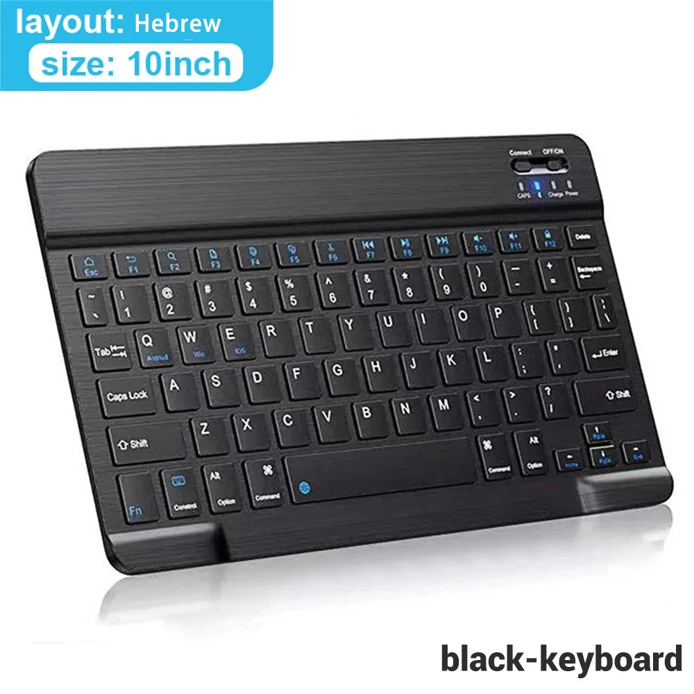 Clavier & Souris Sans Fil Bluetooth — Tablette Multilingue Espagnol Coréen Russe