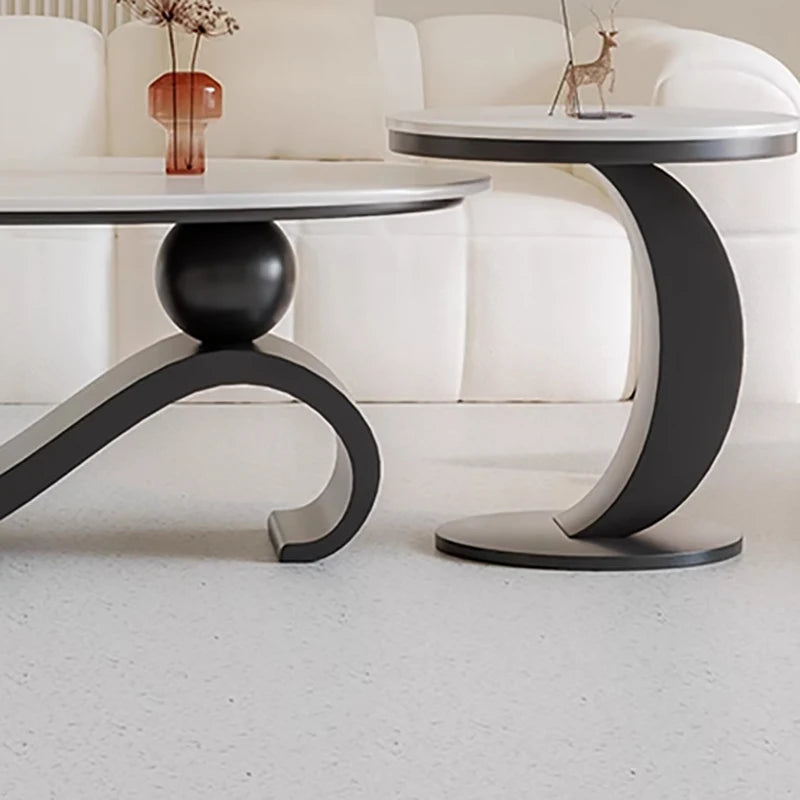 Mid-Century Retro Coffee Table, Oval Luxury, Nordic, Aesthetic, Classic, Living Room Low Table, Home Furniture