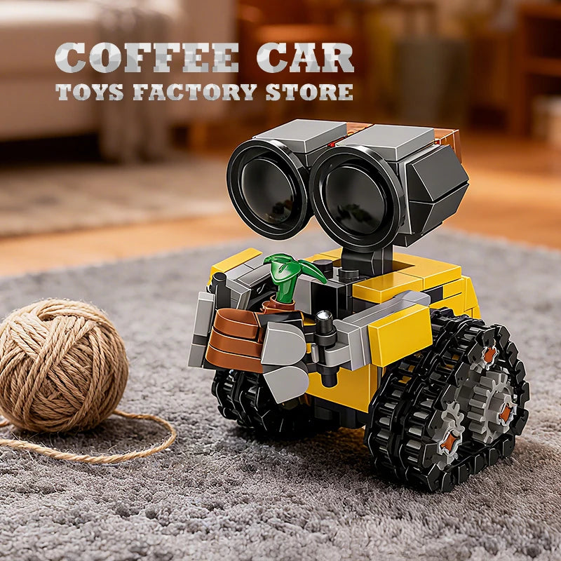 Mini MOC Space Robot, Building Bricks, Toys, Tracked Bot Model, Classic Film, Sci-Fi Blocks, Dolls for Kids and Adults, Christmas Gifts, 217 Pieces